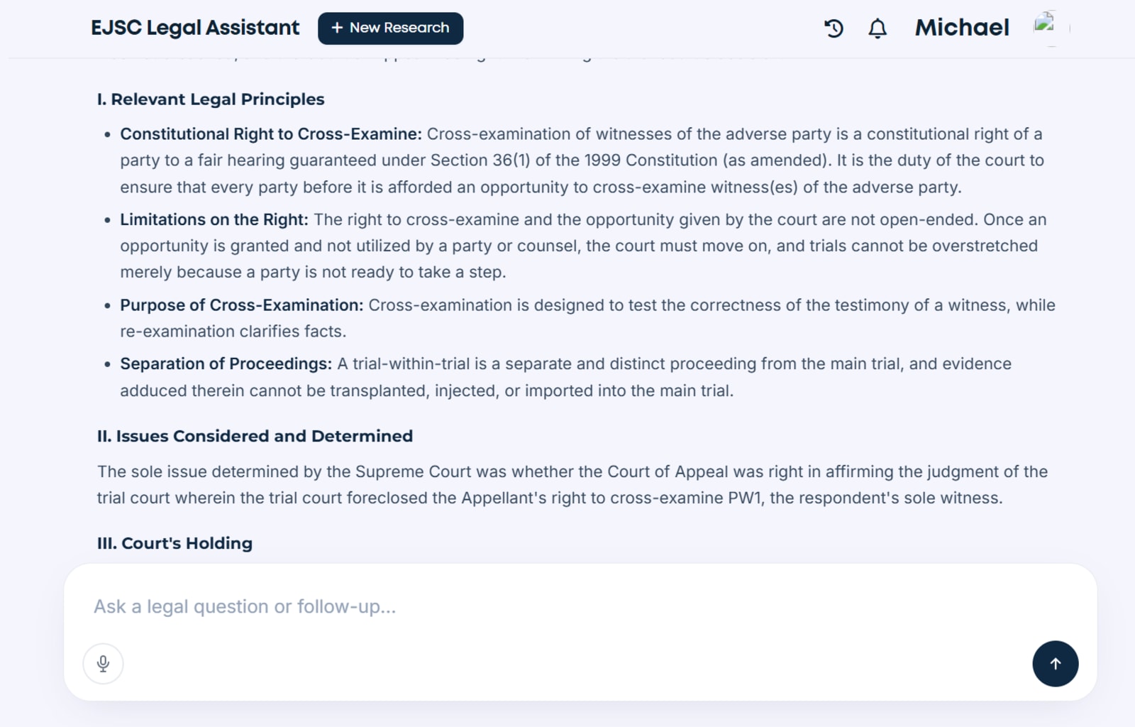 EJSC Law Firm legal assistant screen 2