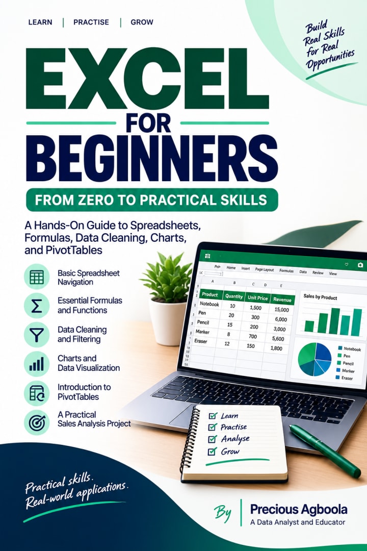 Cover of EXCEL FOR BEGINNERS From Zero to Practical Skills
