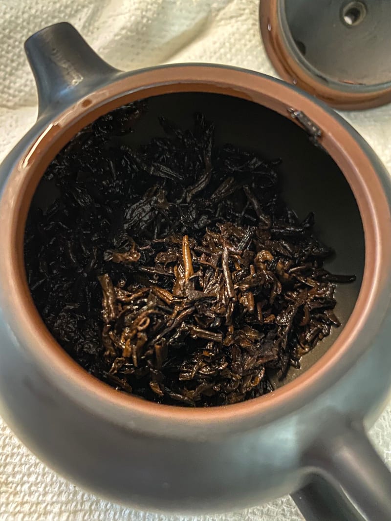 Leaves after first infusion, fine pickings