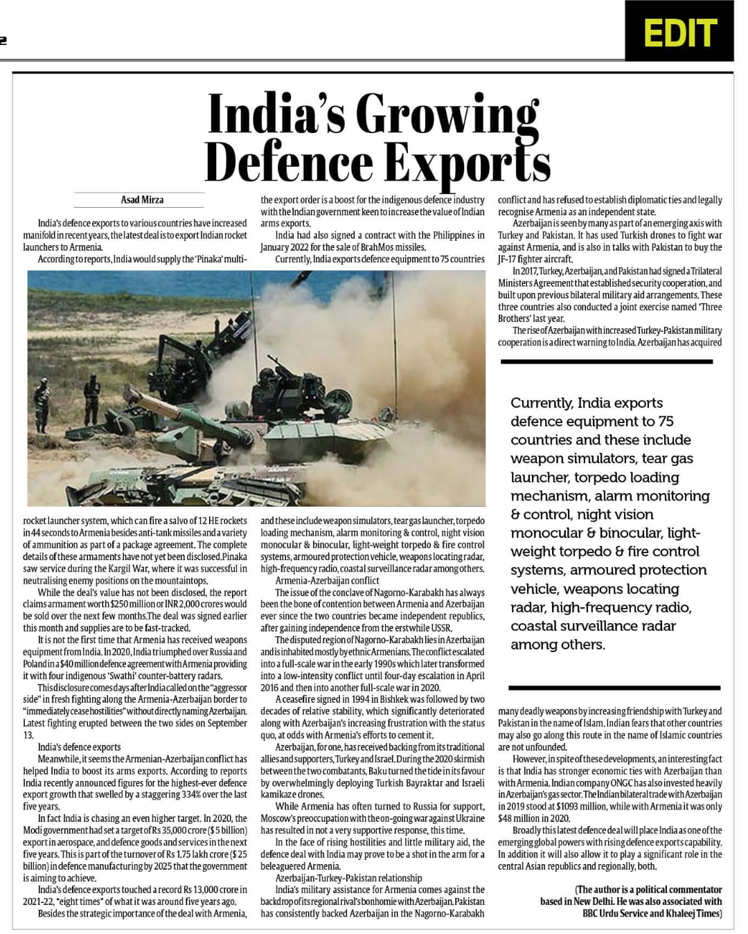 India's Growing Defence Exports