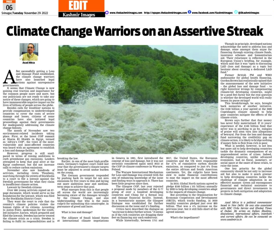 Climate Change Warriors on an Assertive Streak (1)