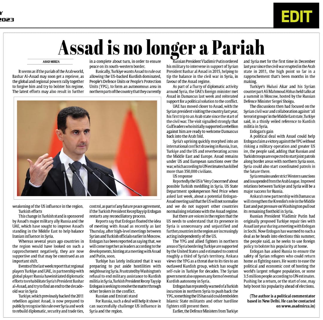 Assad, A Pariah No More (4)