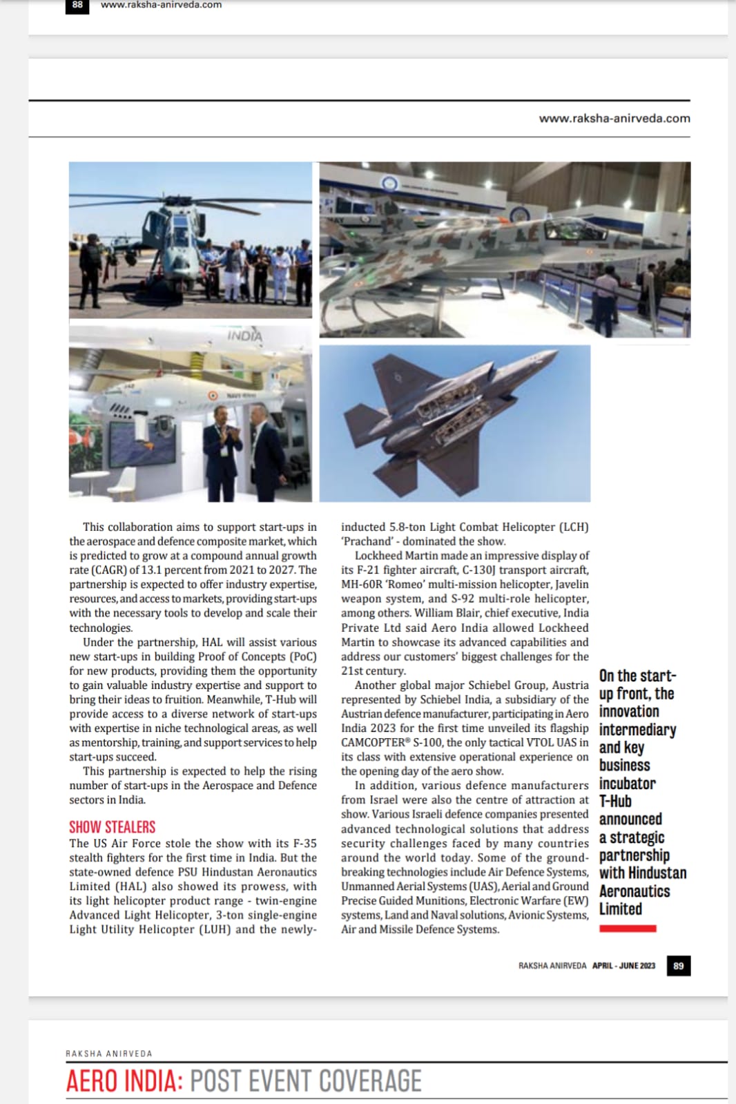 Newspaper clipping: Aero India 2023: A Reality Check (3)