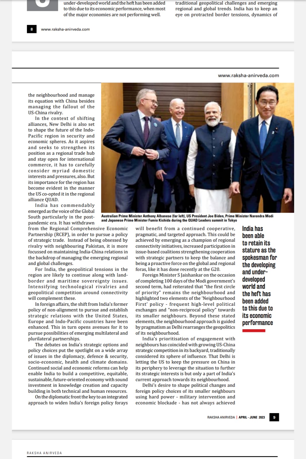 Newspaper clipping: Aero India 2023: A Reality Check (6)