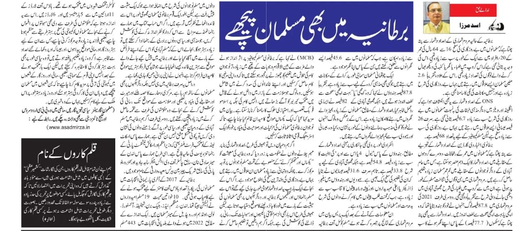 Newspaper clipping: Bartaniya mein bhi Musalmaan peeche (8)