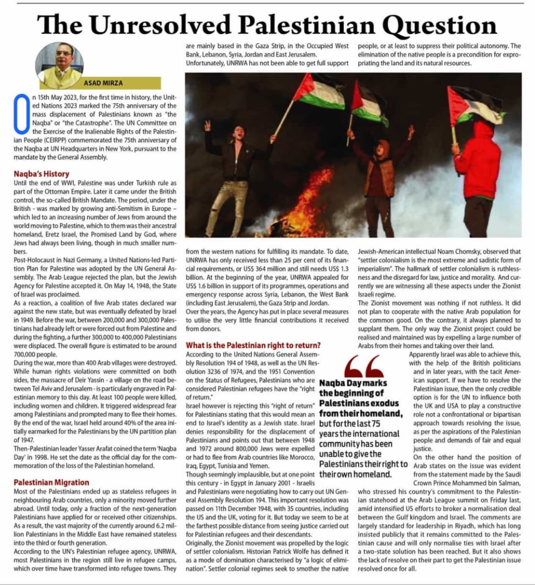The Unresolved Palestinian Question (2)