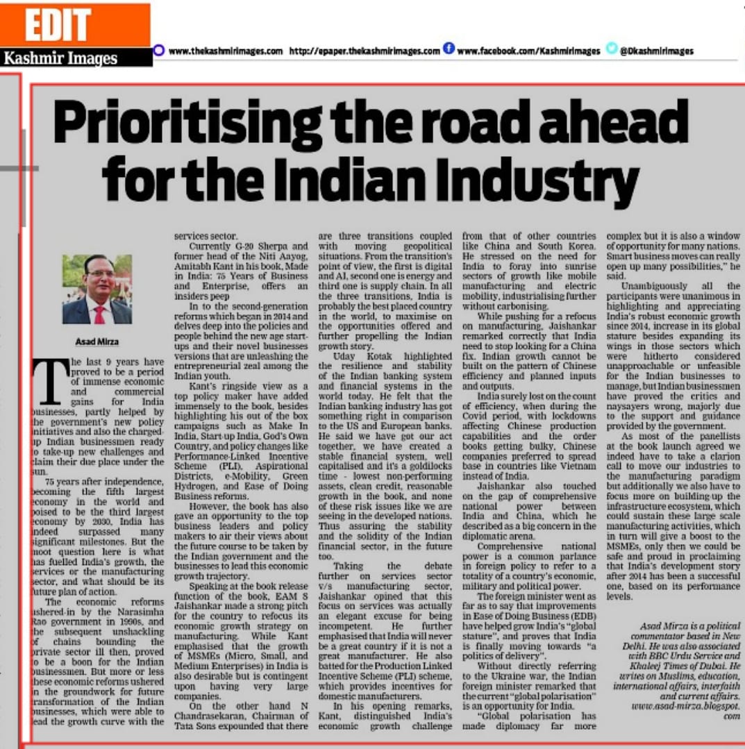 Prioritising The Road Ahead for the Indian Industry (2)