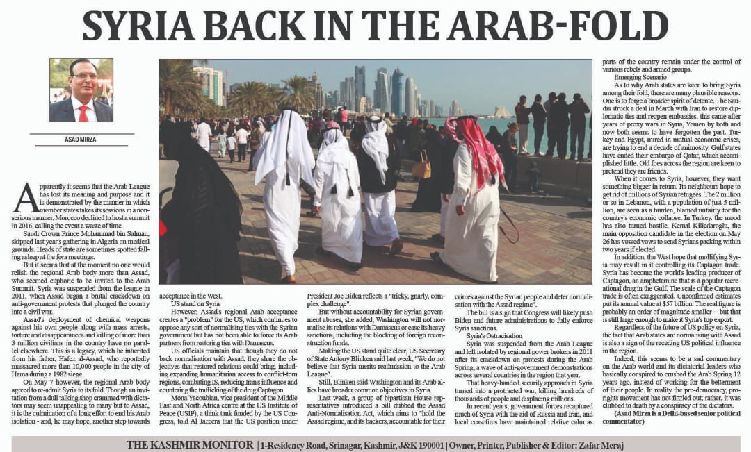 Syria Back in the Arab-fold (6)