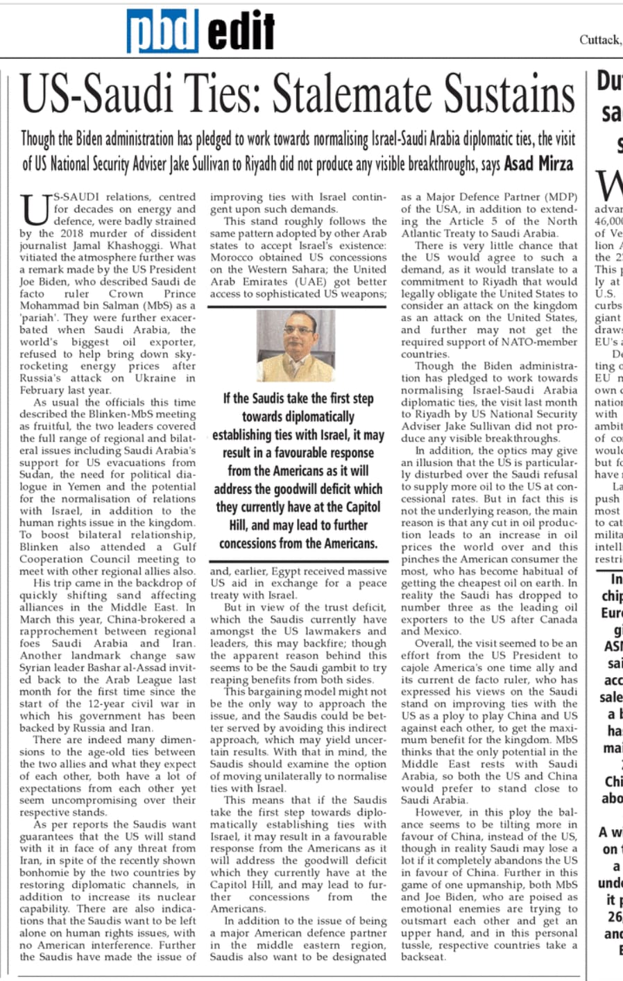 US-Saudi Ties: Stalemate Sustains (2)
