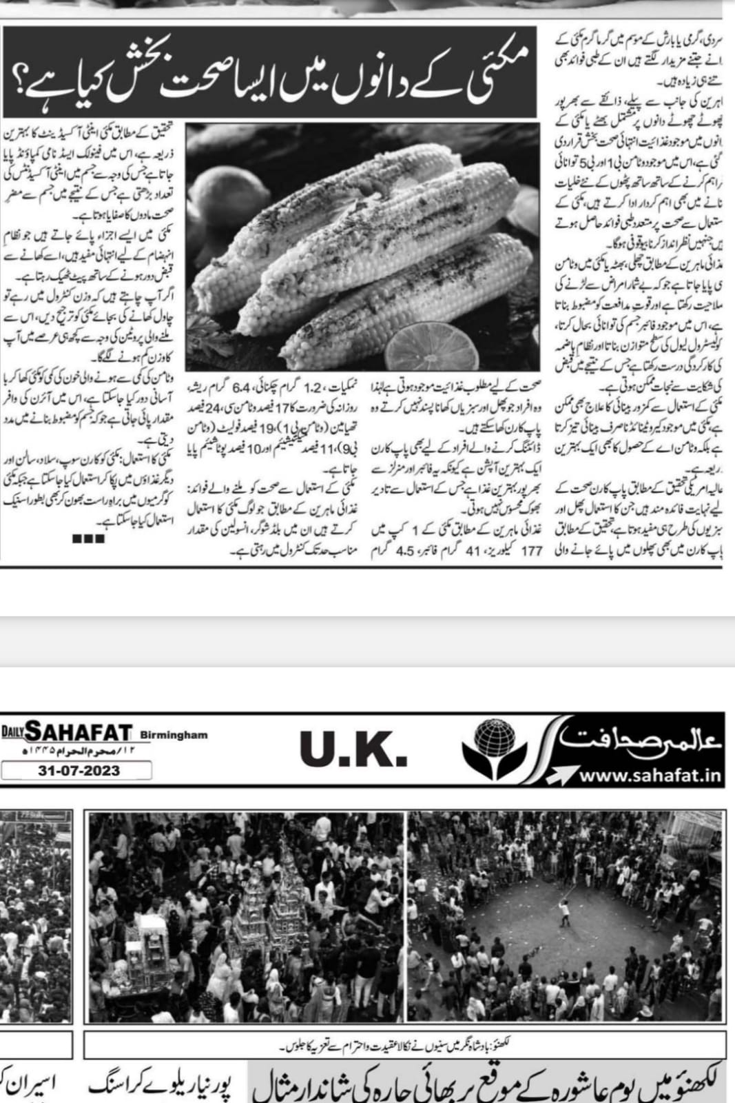 Newspaper clipping: Vladimir Putin ki Mushkilaat (4)