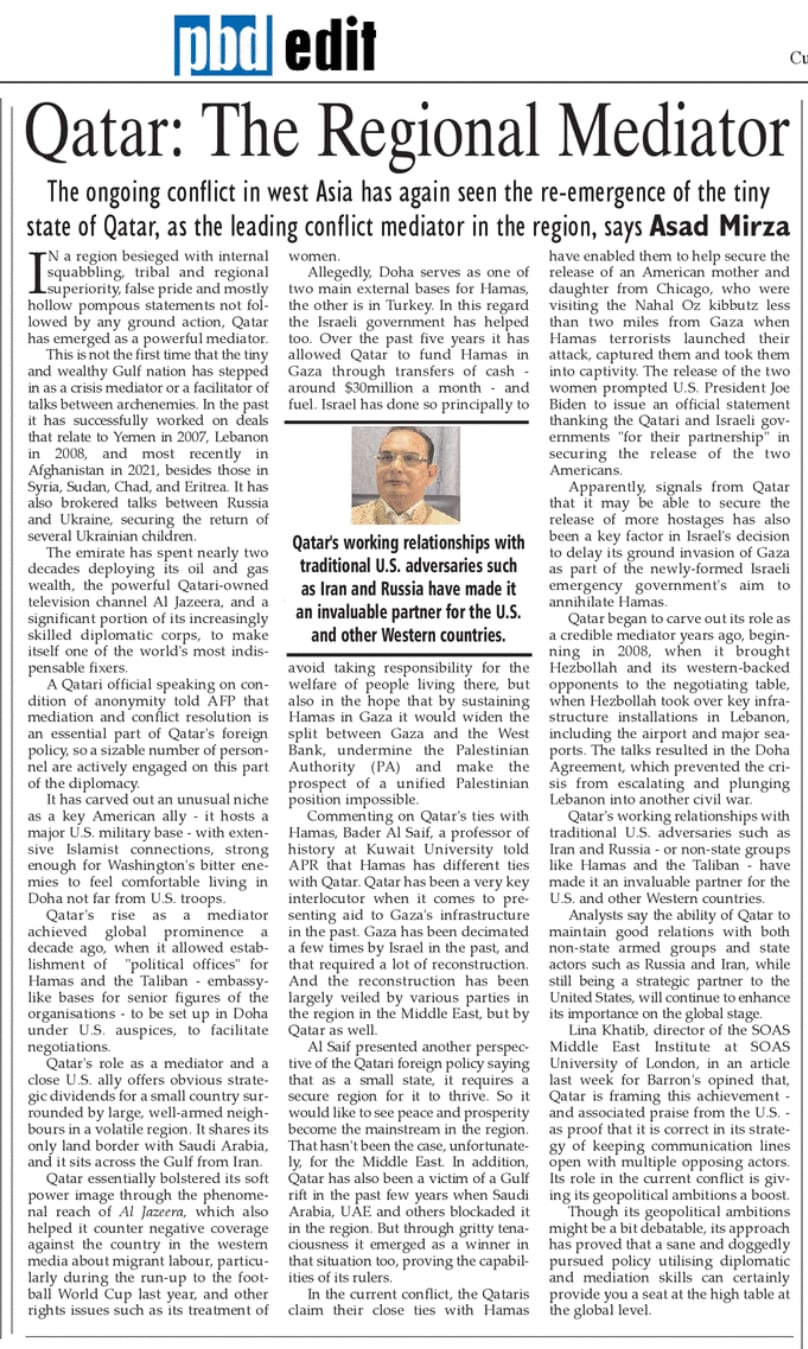 Qatar: The Regional Mediator (2)
