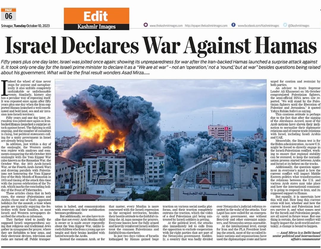 Israel Declares War Against Hamas (1)