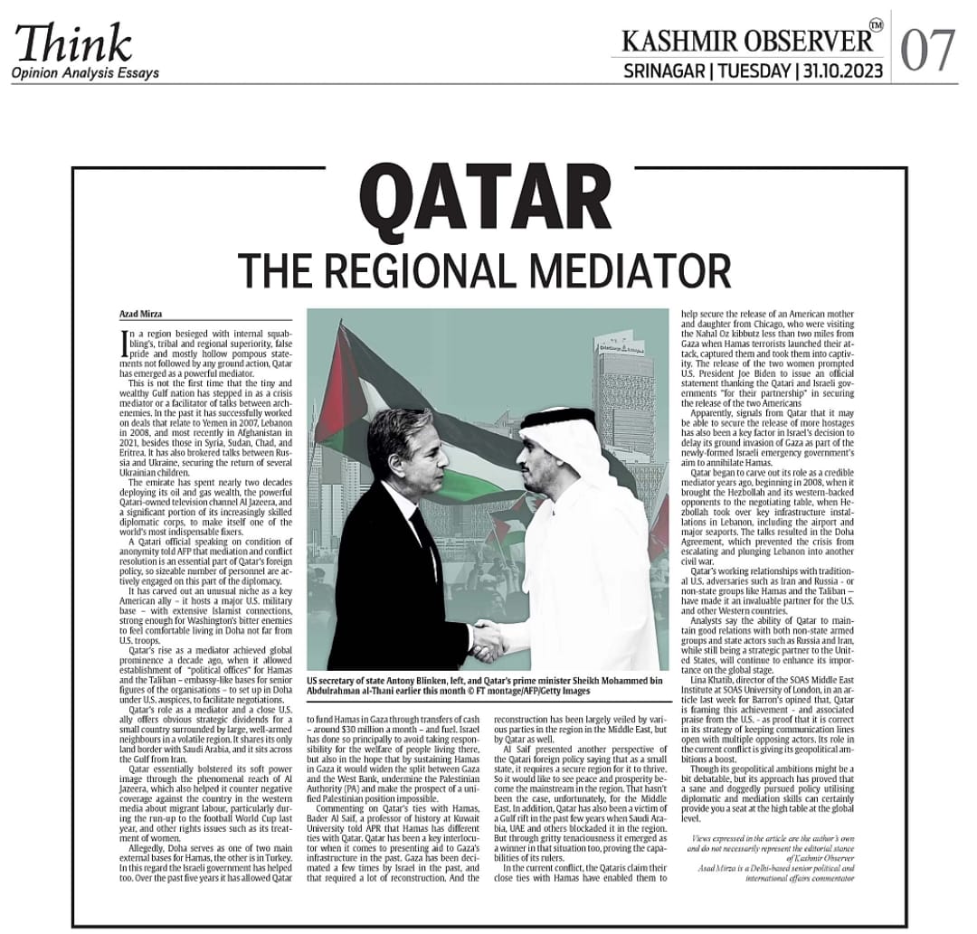 Qatar: The Regional Mediator (4)