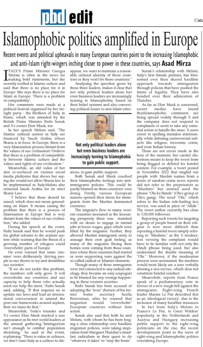 Islamophobic politics Amplified in Europe (1)