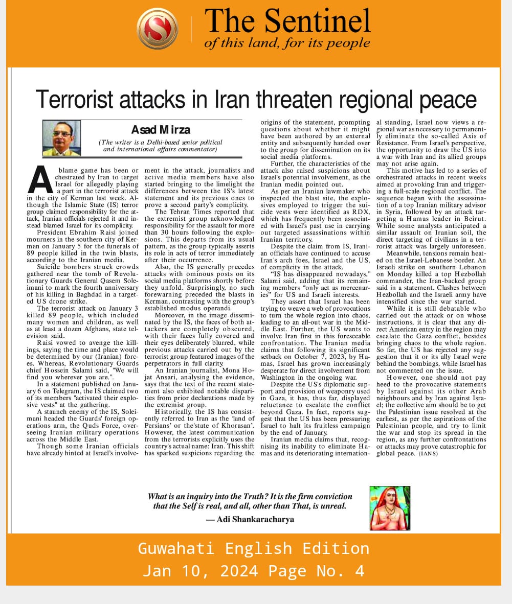 Terrorist Attacks in Iran Threaten Regional Peace (1)