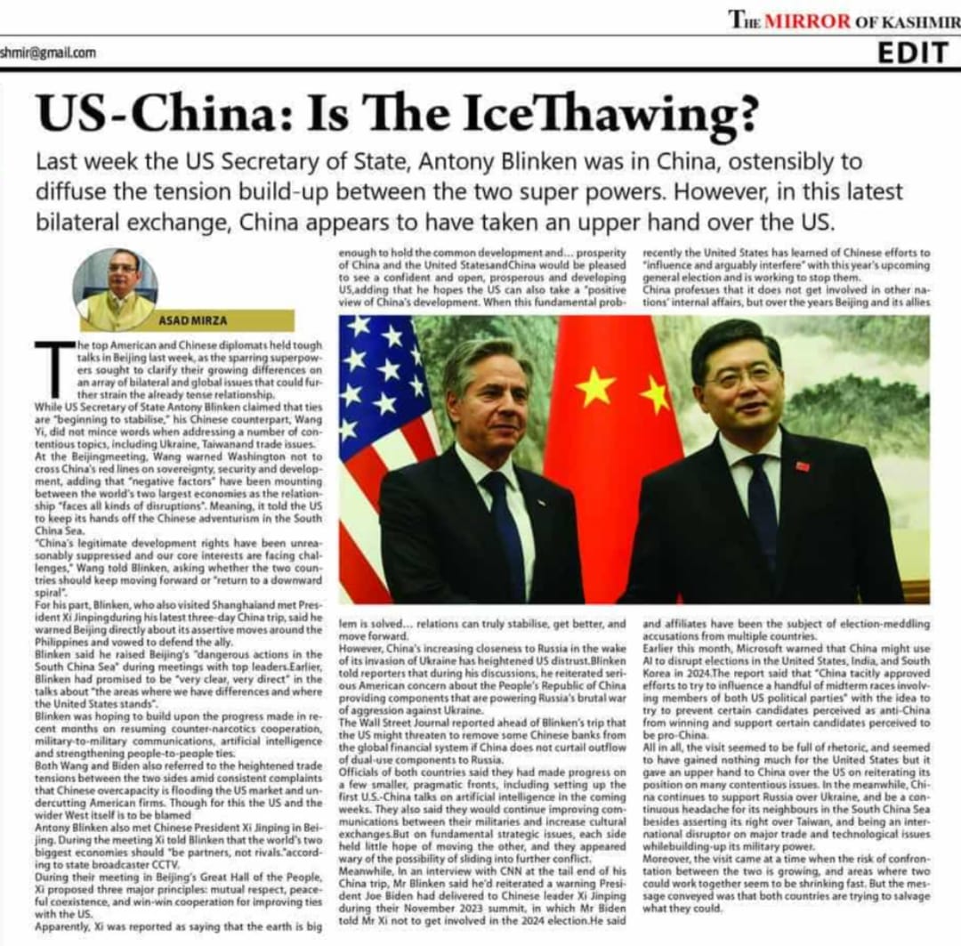 US-China: Is The Ice Thawing? (2)