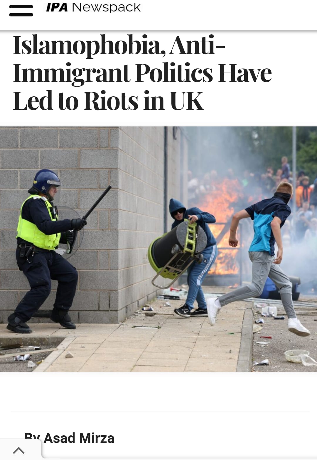 UK Riots: Islamophobia and Misinformation Main Villains (1)