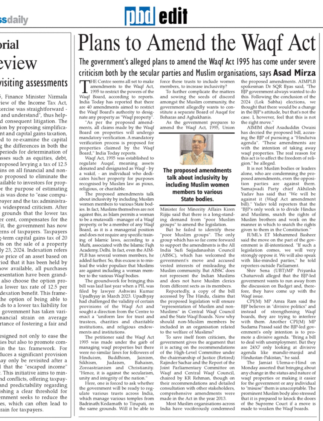 Plans to Amend the Waqf Act (2)