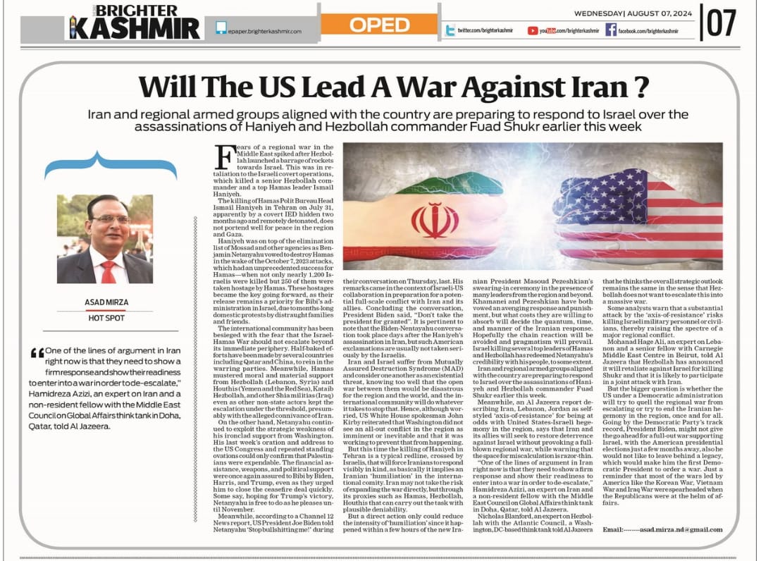 Will The US Lead A War Against Iran? (3)
