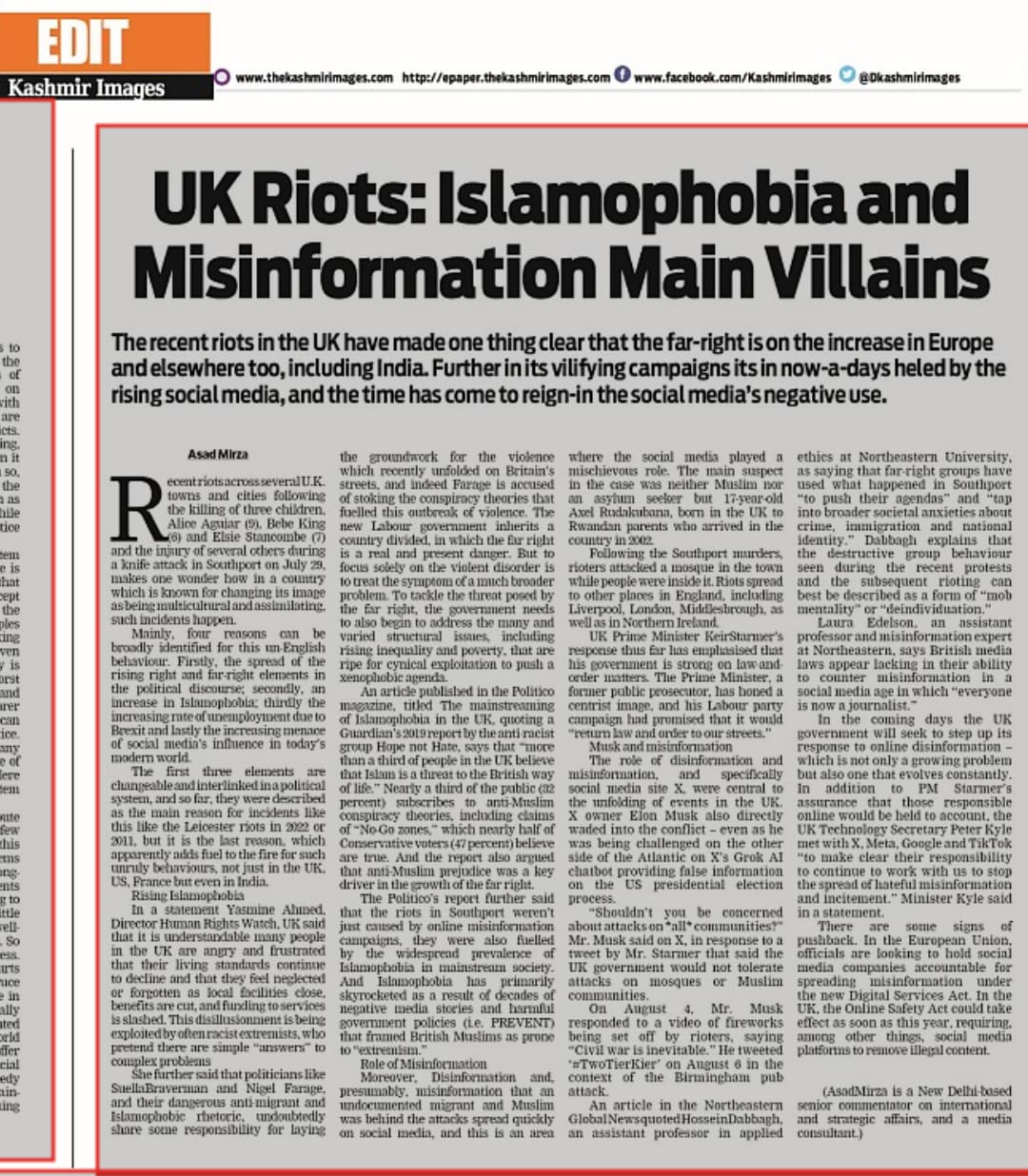 UK Riots: Islamophobia and Misinformation Main Villains (5)