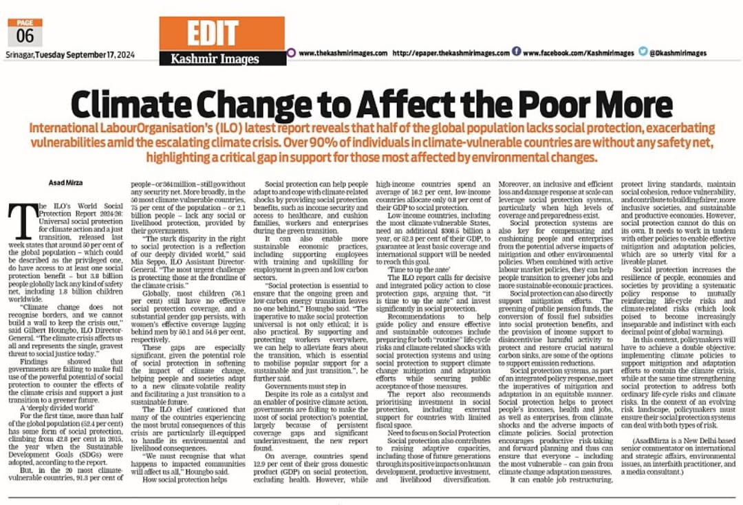 Climate Change to Affect the Poor (1)