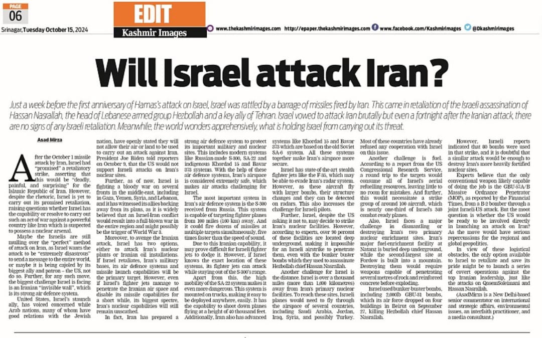 Will Israel attack Iran? (7)