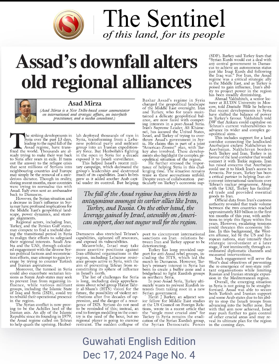 Assad's Downfall Alters Old Regional Alliances (5)