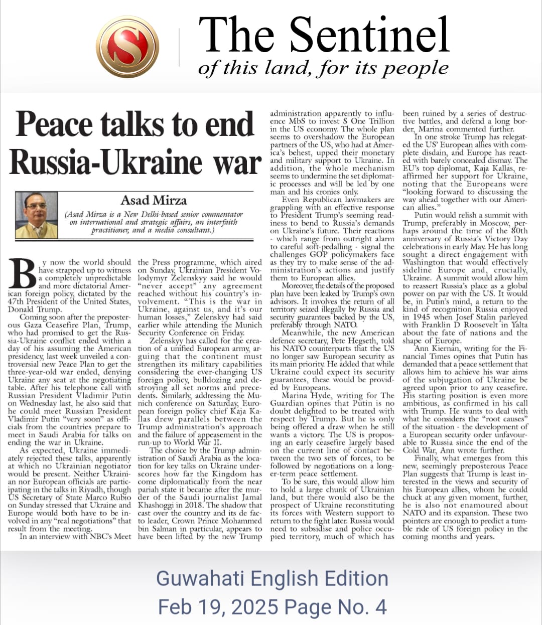 Peace talks to end Russia-Ukraine War (2)