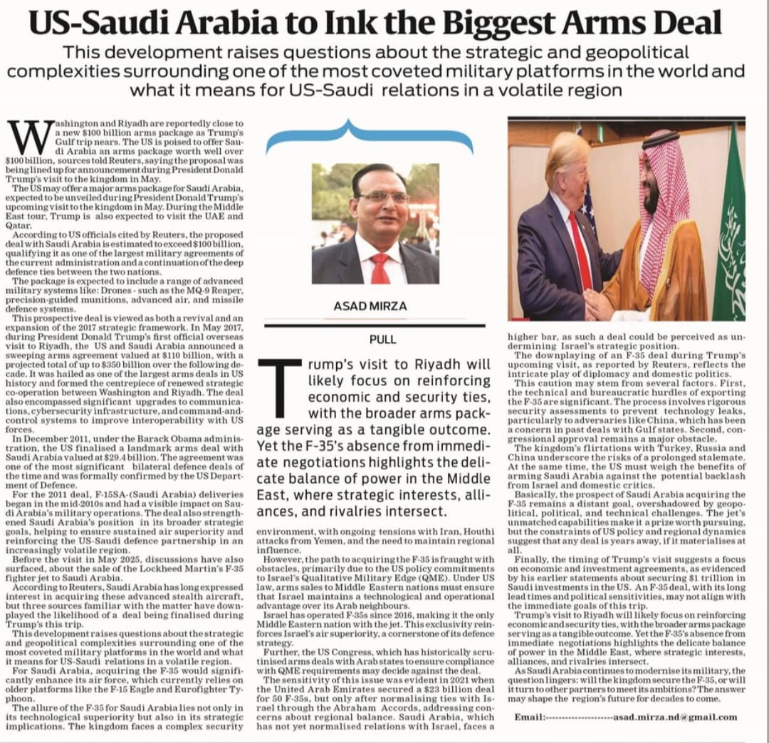 Newspaper clipping: Saudi Arabia to Ink the Biggest Arms Deal (3)