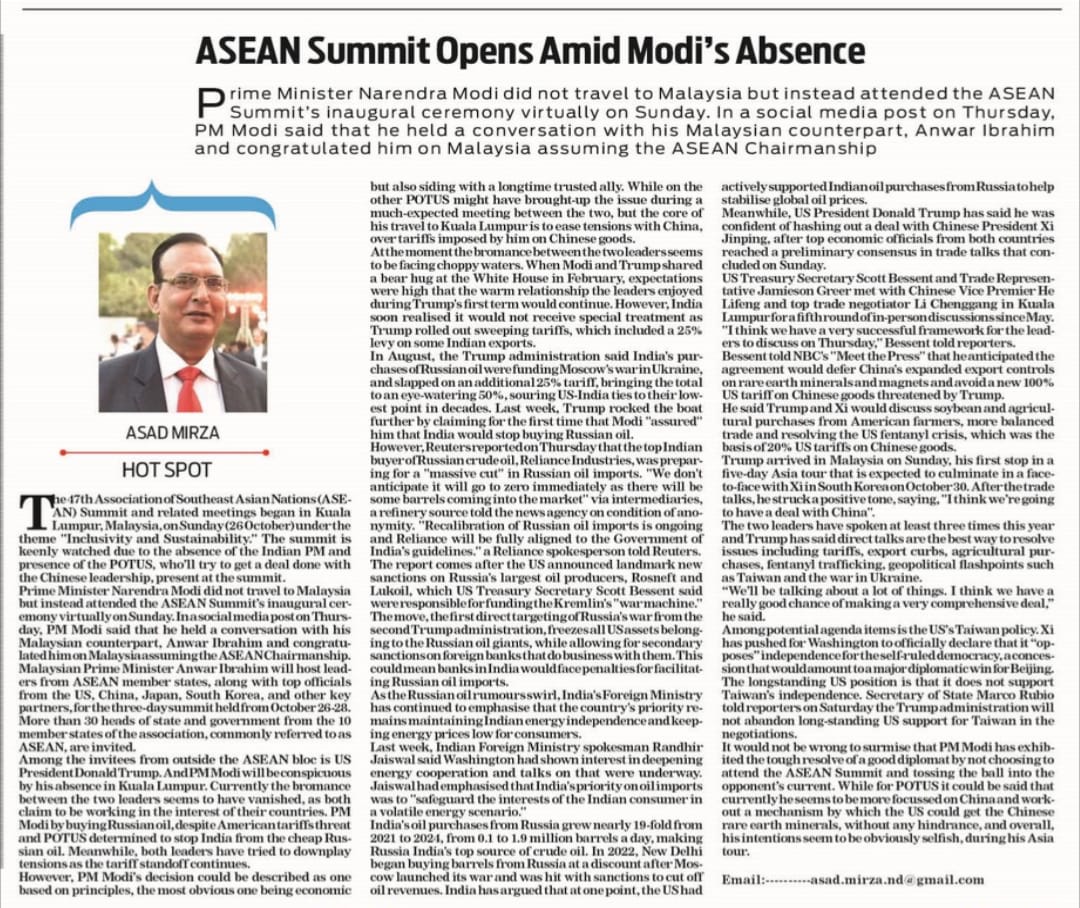 Indo-US Diplomatic Tussle at ASEAN Summit (2)