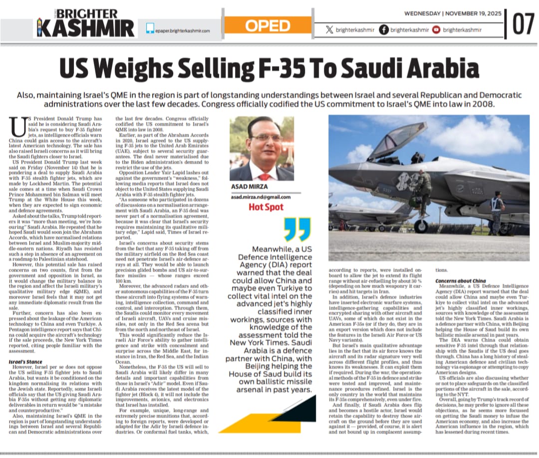 US Weighs Selling F-35 to Saudi Arabia (4)