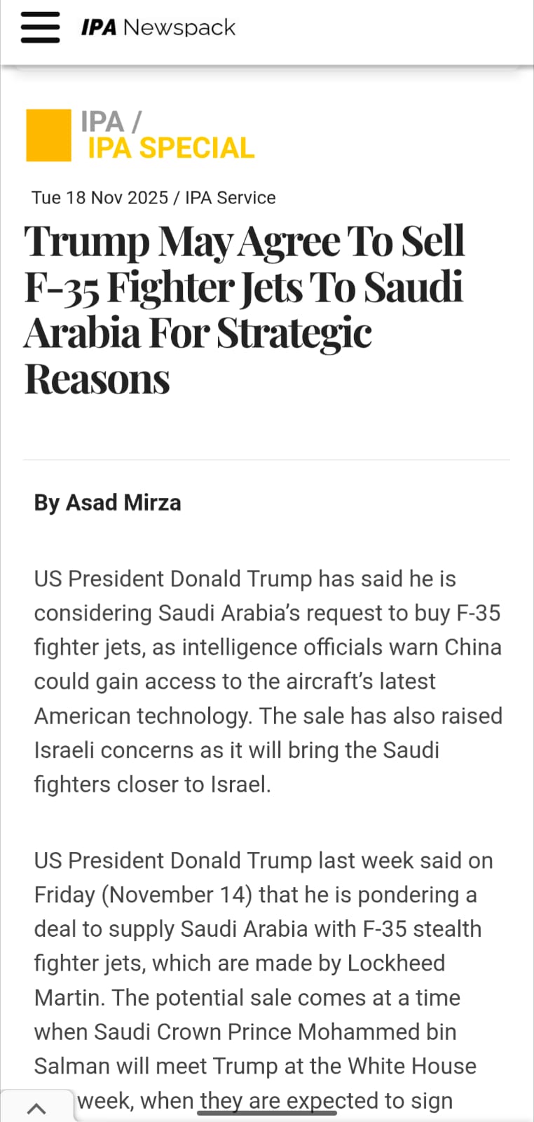 US Weighs Selling F-35 to Saudi Arabia (5)