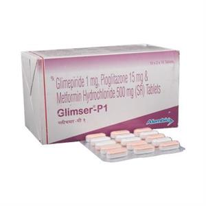 Glimser P 1 mg Tablet