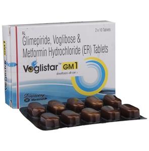 Voglistar gm 1 mg Tablet