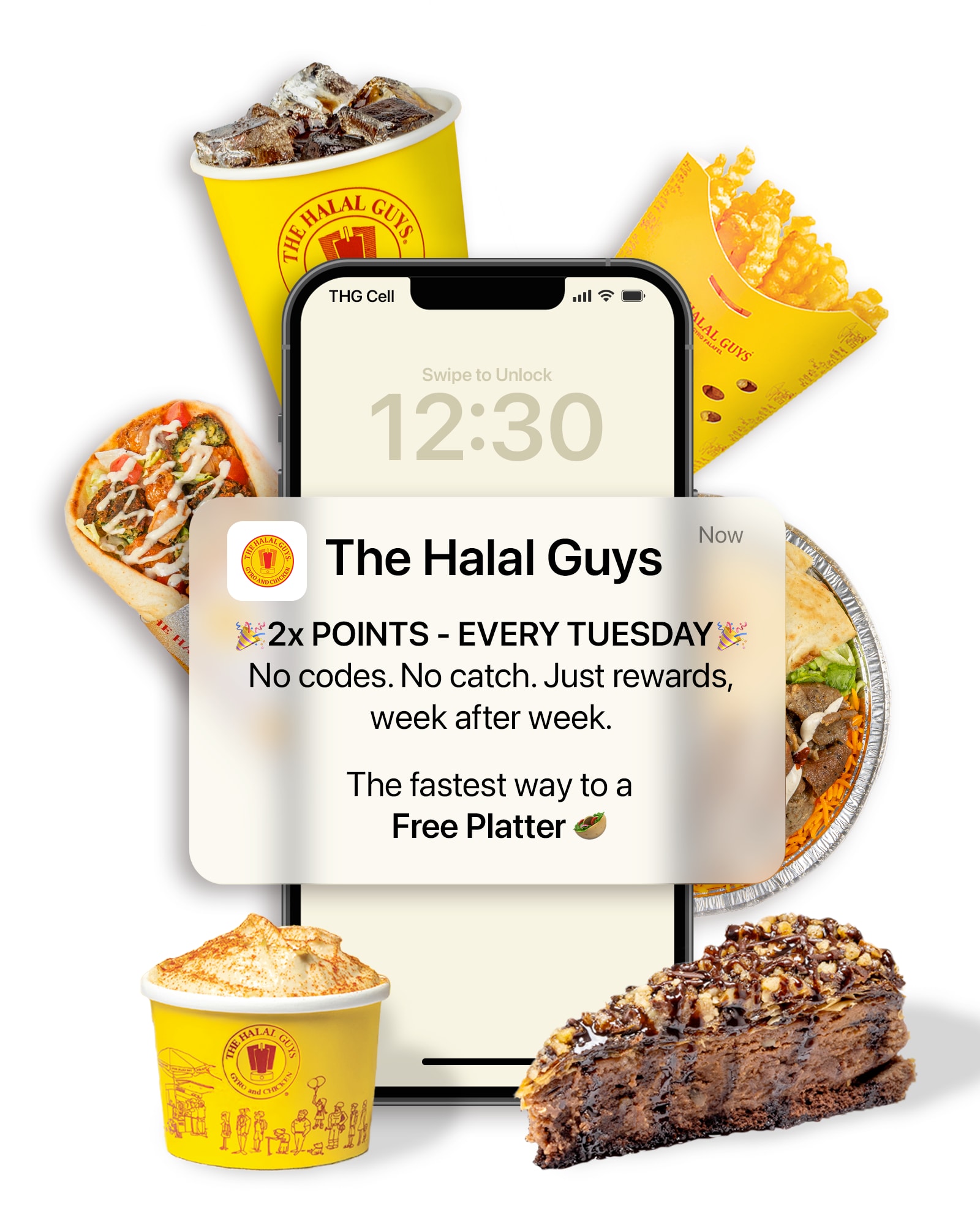The Halal Guys Coupon - Get 2x points the fastest way to a free platter from June 3rd to June 24th
Must be a Loyalty Guest (free to join)

At participating locations.