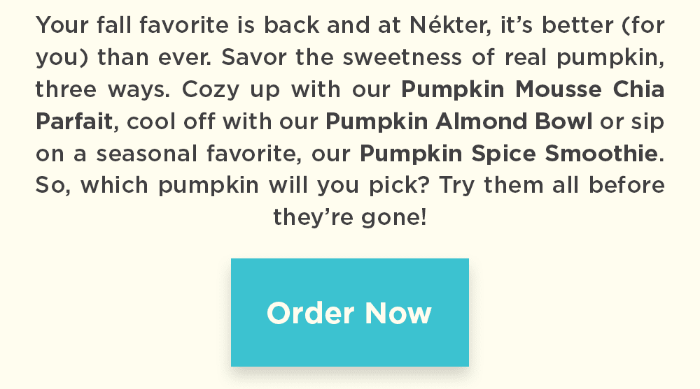 🍁 3 Healthy Pumpkin Blends to Spice Up Fall Nekter Juice Bar