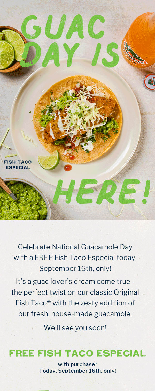 National Fish Taco Day - Rubio's Coastal Grill