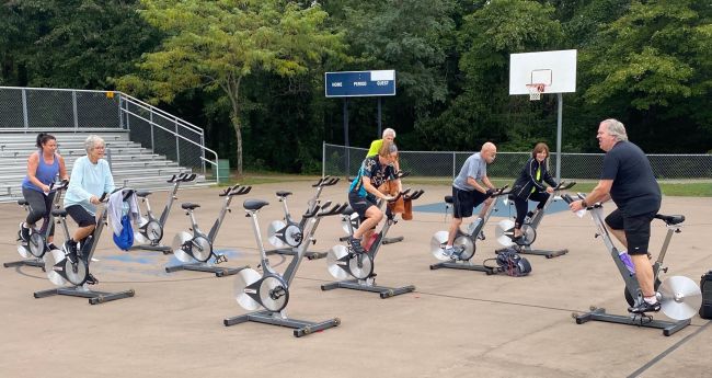 groove ride cycling outdoors PMRC basketball courts