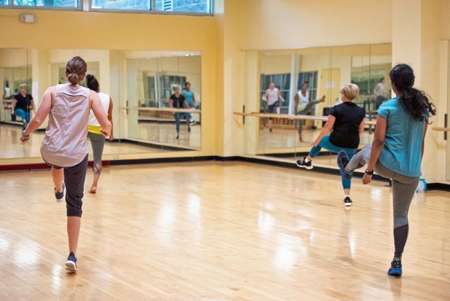 cardio dance mix fitness class PMRC