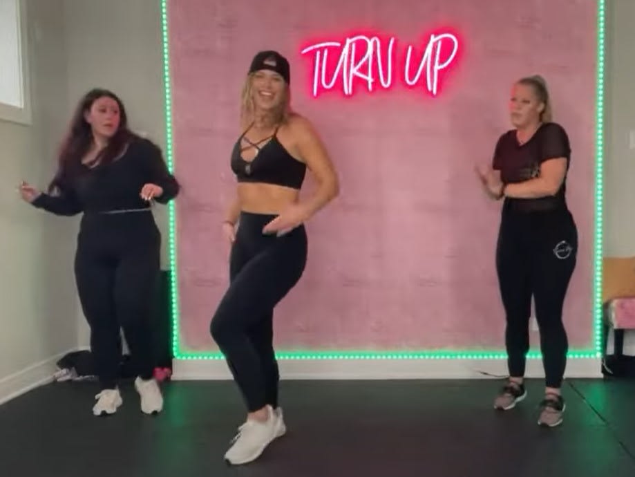 Turn Up Dance Fitness Instructor Tanci YouTube video screenshot November 2022