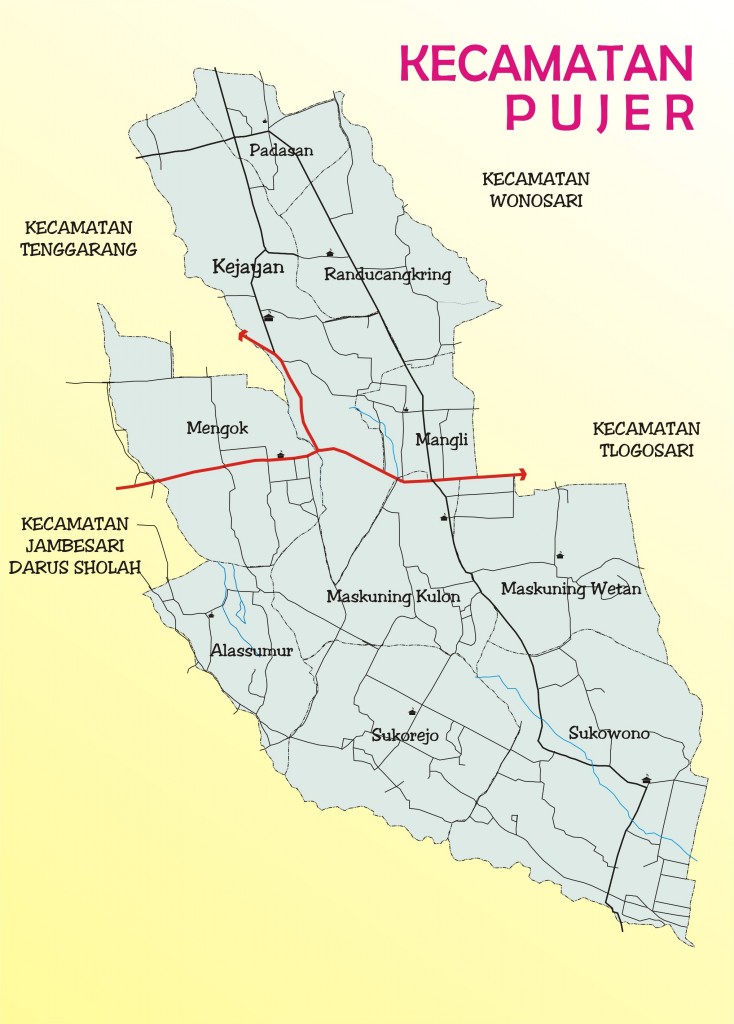  Peta  Kecamatan Pujer Kabupaten Bondowoso Provinsi Jawa  
