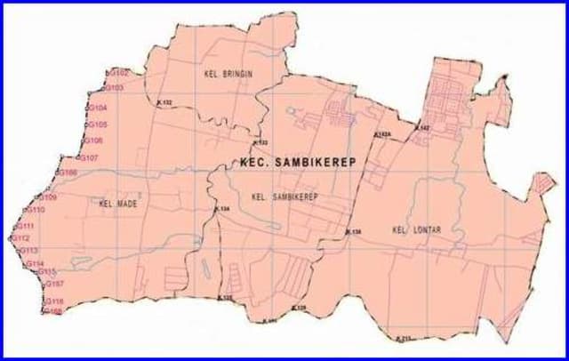 Peta Kecamatan Sambikerep Surabaya Barat Peta Kecamatan Sambikerep Surabaya Barat