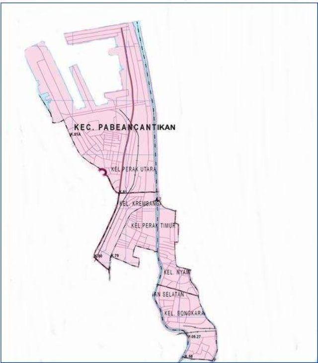 Peta Kecamatan Pabean Cantikan Surabaya Utara Peta Kecamatan Pabean Cantikan Surabaya Utara