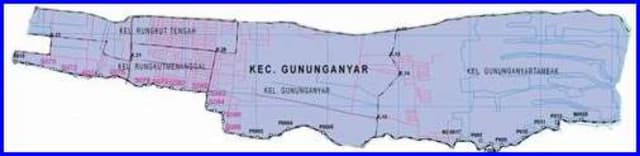 Peta Kecamatan Gunung Anyar Surabaya Timur Peta Kecamatan Gunung Anyar Surabaya Timur