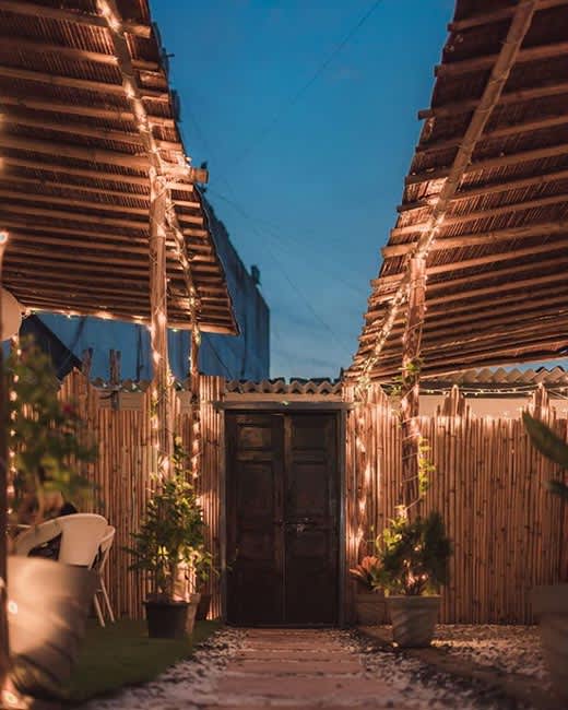 Red Bricks Cafe In Champa Gali Is Laden With Fairy Lights Perfect