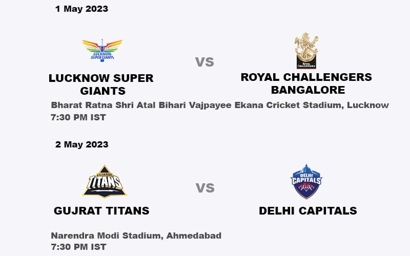 Indian Premier League 2025 Match Schedule So Delhi