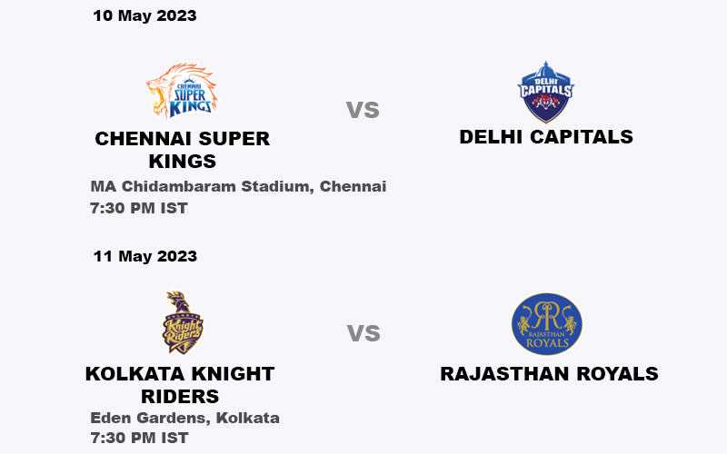 Indian Premier League 2025 Match Schedule So Delhi