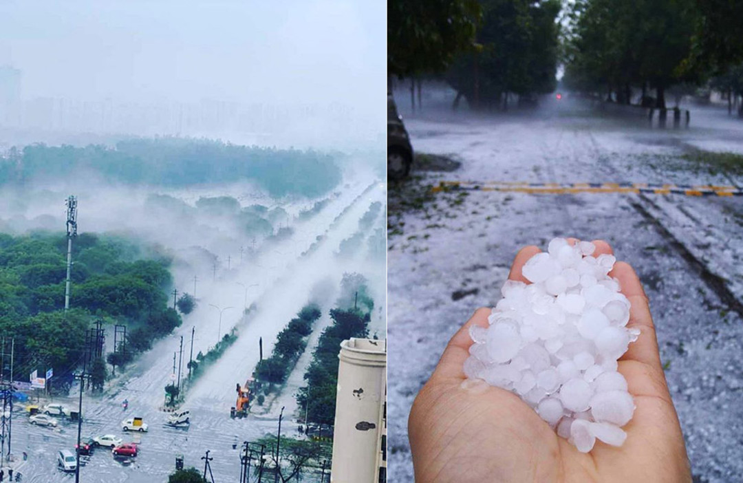 11 Crazy Pictures Of The Hailstorm In Delhi So Delhi