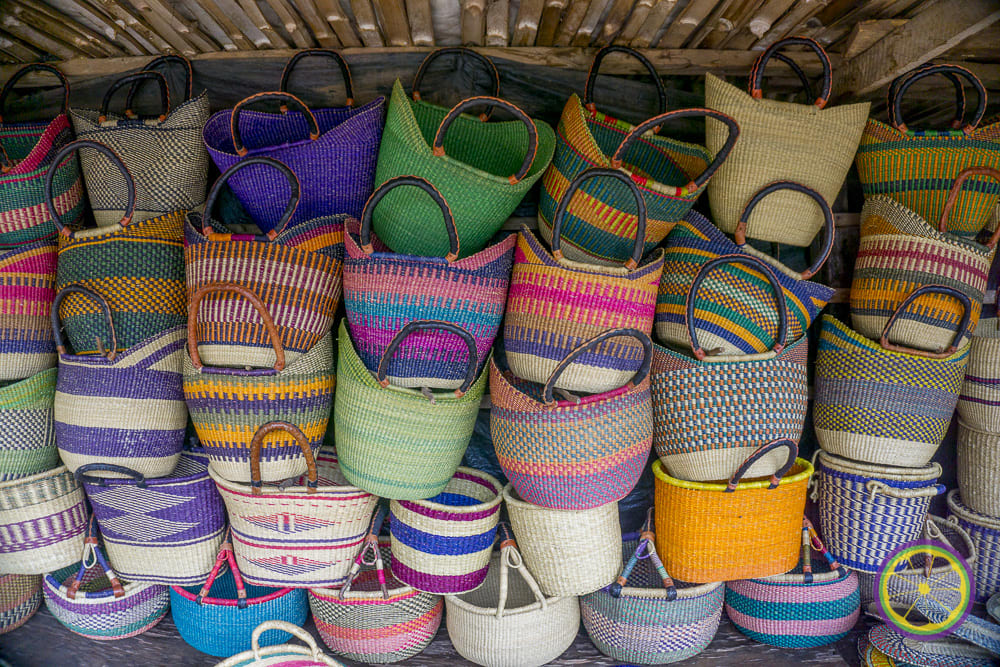Ghanaian weaved baskets