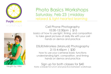 Purple Lemon Photo Basics Workshop details image